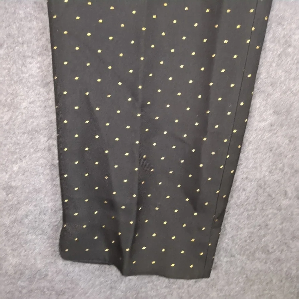 Talbots Woman Black Gold Polka Dot Embroidered Ankle Dress Pants Plus Size 16W - Picture 3 of 14
